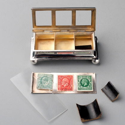 Victorian Silver Triple Stamp Box